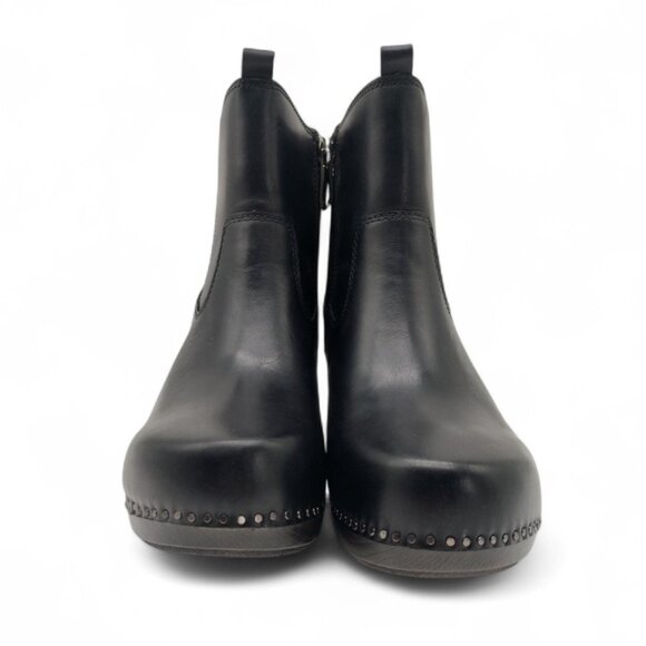 Dansko Shayna Women's Size 40 US 9.5 Black Leather Comfy Chelsea Ankle Boots - Picture 9 of 13